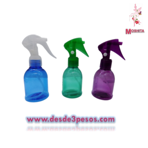 Atomizador de plastico 13 x 5cm. En colores
