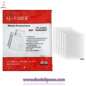 Protectores de Hojas tamaño Carta, Funda Portadocumentos bolsa con 50pza.