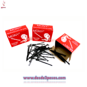 Paquete con 12 cajas de Pasador Mony con punta de goma