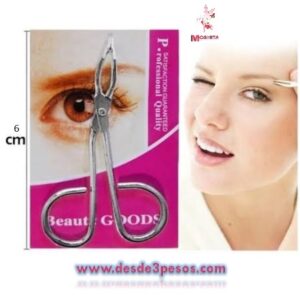 Pinza metalica para depilar en forma de tijera