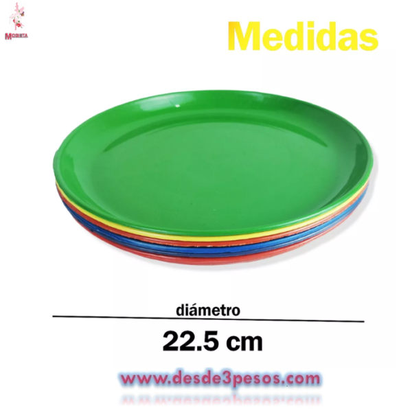 Plato Taquero. en colores 20 cm Diametro - Imagen 2