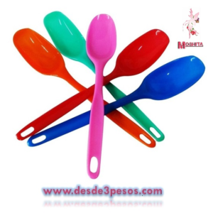 Paq 25 Cucharas Salsera de Plastico. 27 CM