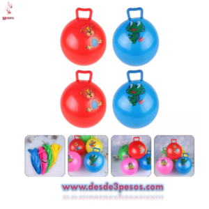 Pelota Montable de Plastico 56cm. Diametro con estampado de Dibujos
