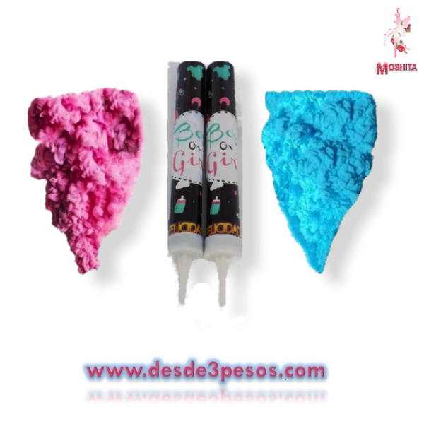 Vela Chispero y Vela de Humo, 2 en 1, Revelacion de Genero tono Azul 15cm. De alto - Imagen 2