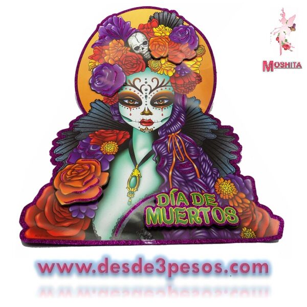 Figuras de Carton Halloween con Diamantina 5 modelos 54 x 47 aprox. - Imagen 2