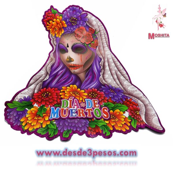 Figuras de Carton Halloween con Diamantina 5 modelos 54 x 47 aprox. - Imagen 3