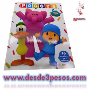 Libro Para Colorear 16 Paginas para Colorear 26.5 x 20 cm. POCOYO