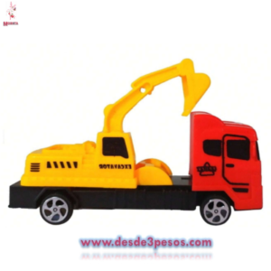 Maquinas de Construccion 3 modelos Diferentes en plastico 13.5 x 7cm. Revolvedora, Excavadora y Volteo