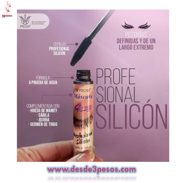 Mascara de Pestañas PROSA 4 en uno Profesional Silicon contra Agua 13g. - Imagen 2