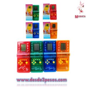 Video juego TETRIS GAME 9999 consola Portatil varios colores ocupa 2 pilas AA no incluidas 19 x 8.5cm.