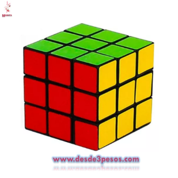 Cubo Rubik colorido con fondo blanco 6.5cm, caja con 6pza. Precio por 1pza. - Imagen 2