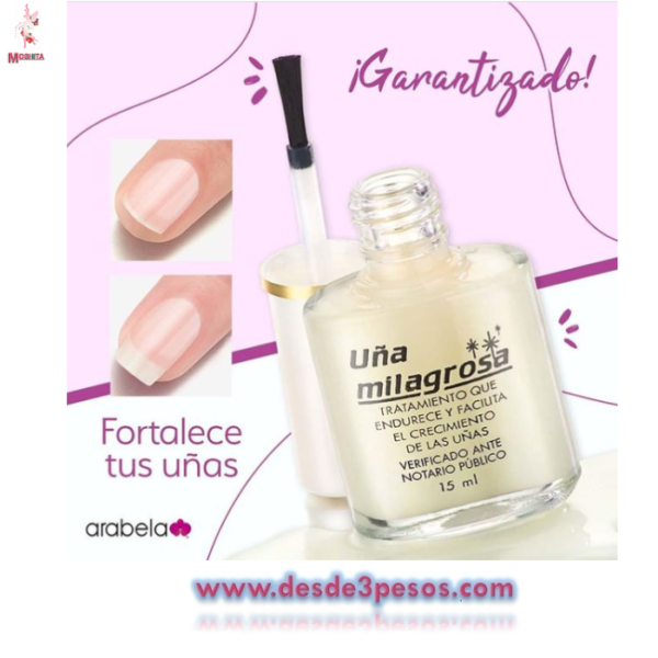 Uña Milagrosa Tratamiento que ENDURECE Y FACILITA EL CRECIMIENTO 15ml. Beige