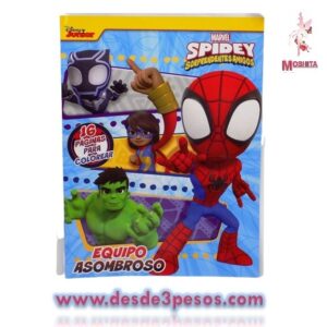 Libro para Colorear SPIDEY 16 paginas 27.5 x 21cm.