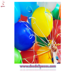 Bolsa con 100 pza. de Globos en colores nacarados #8