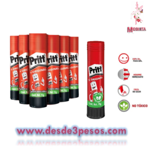 Lapiz Adhesivo Pritt 11cm. Paquete con 12 piezas. Precio por una pza.