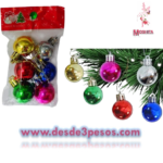 Bolsa con 6 esferas de plastico y colores cromados 6cm. Diametro - Foto 2