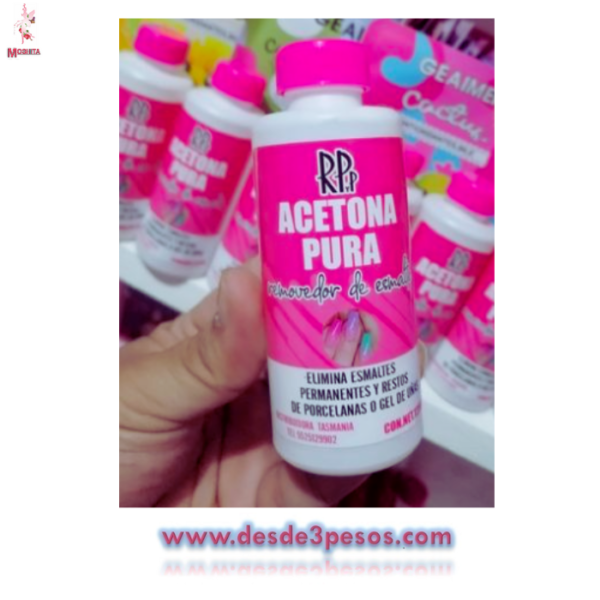 Acetona Pura Remocedor de esmalte 125ml. RPyp. - Imagen 2