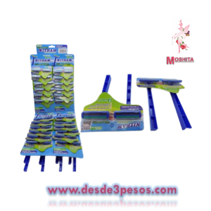 Paquete con 2 Rastrillos NITRAM, 2 Navajas con banda lubricante y mango antiderrapante R-113