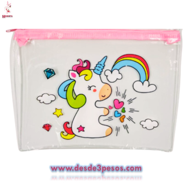 Lapicera de Hule con diferentes dibujos para niña 22 x 16cm - Imagen 2