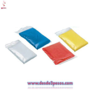 Impermeable desechable de hule con capucha infantil 76 x 70cm. En colores
