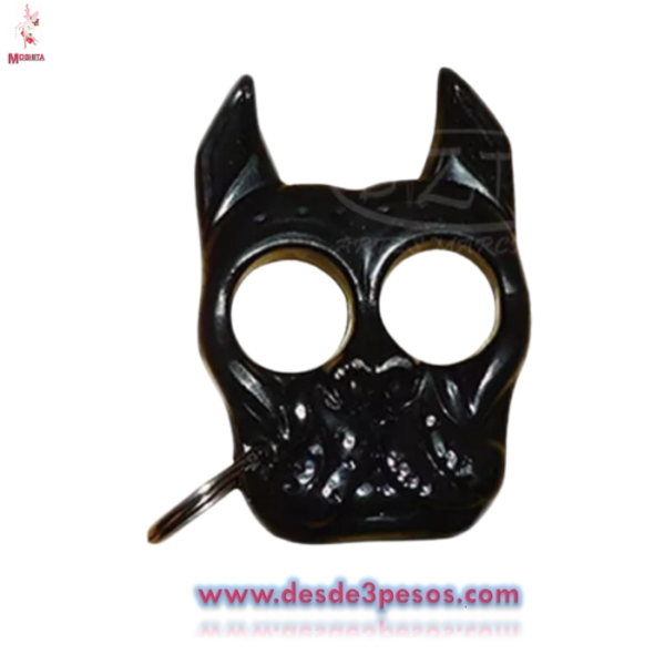 Manopla Llavero dos modelos Gato y perro 2 Puntas Defensa Personal 2 modelos con argolla para llavero 9 x 6cm. - Imagen 2