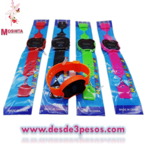 Reloj Digital para niños plastico tipo goma unisex pila incluida