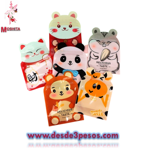 Bolsas Reusables cierre hermetico 24.5 x 16.2cm. 2pza. Con decoracion de dibujos animados - Imagen 2