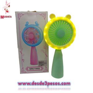 Mini Ventilador Portatil de mano recargable USB 18 X 8cm.
