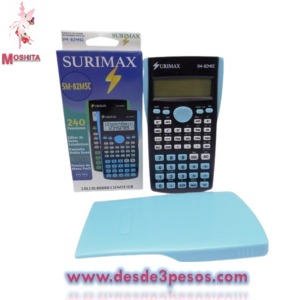 Calculadora cient?fica 240 funciones editor de datos pantalla doble l?nea SURIMAX SM-82MSC 15 X 8cm