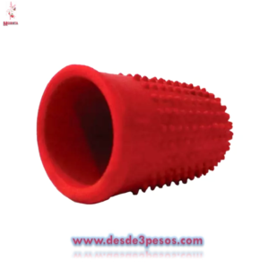 Paq. C/10 Dedales de Goma rojo #12 para contar hojas