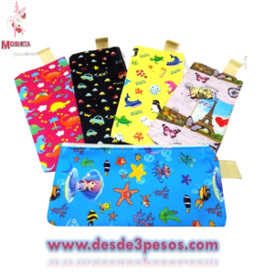 Lapiceras vinil delgado Varios Estampados 22 x 11cm.
