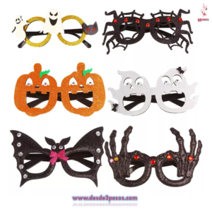 Lentes para Halloween 3 modelos material de tipo Fomi adiamantado
