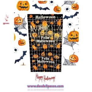 Cortina Halloween para fiestas de cuadros 2 X 1 mt.