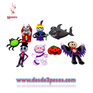 Figuras de Fomi para Halloween diferentes modelos como foto 10 x 5cm. Aprox.