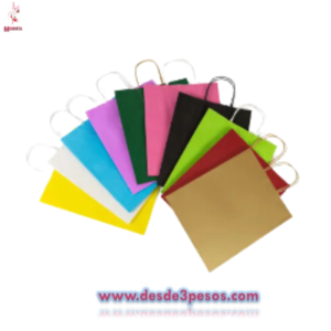 Bolsa GRANDE tipo Kraf 30 X 42 X 14 cm en colores mate