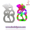Figura Navideña para puerta o ventana con luz multicolor se conecta a la luz 40 x 26cm. - Foto 2