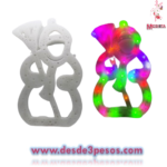Figura Navideña para puerta o ventana con luz multicolor se conecta a la luz 40 x 26cm. - Foto 2