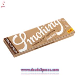 Papel para Liar Ultrafino son Blanqueador con goma natural Smoking sobre con 50 hojas 8 x 4.5cm.