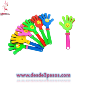 Manitas Aplaudidoras 28 cm de largo por 13cm. Ancho en colores