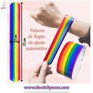 Pulsera Enrollable Arcoiris 22 x3 cm.