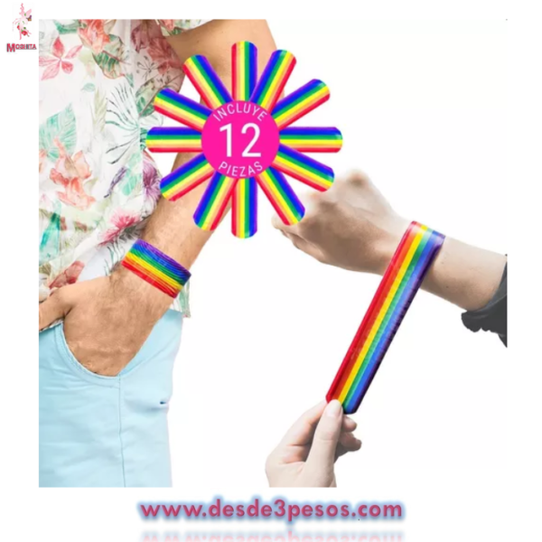 Pulsera Enrollable Arcoiris 22 x3 cm. - Imagen 2