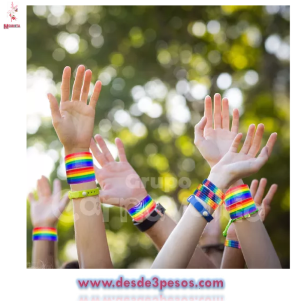 Pulsera Enrollable Arcoiris 22 x3 cm. - Imagen 3