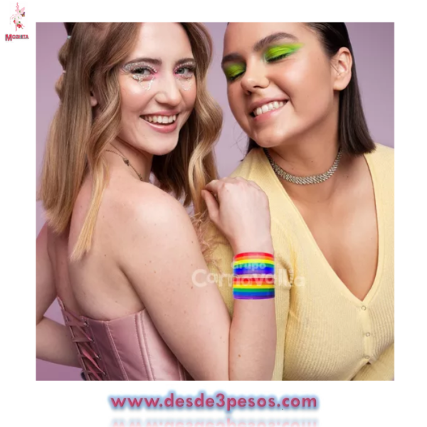 Pulsera Enrollable Arcoiris 22 x3 cm. - Imagen 4
