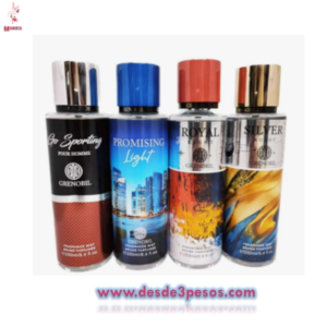 Loción Body  para CABALLERO 250ml en diferentes aromas