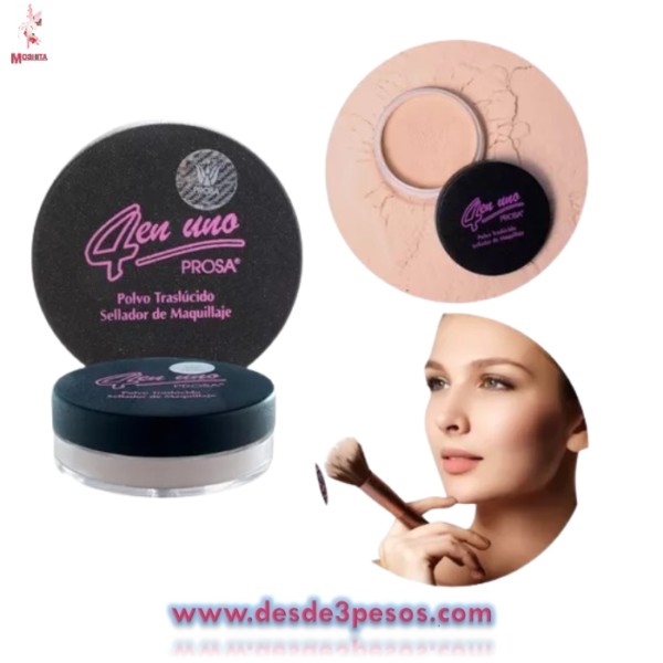 Polvo Traslucido Sellador de Maquillaje PROSA 15g. 4 tonos
