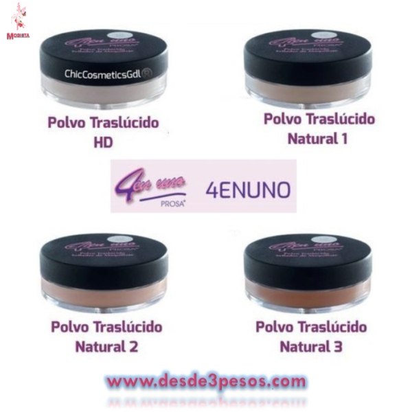 Polvo Traslucido Sellador de Maquillaje PROSA 15g. 4 tonos - Imagen 2