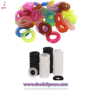 Pulseras en forma de espiral en colores surtidos estirando da 18cm.