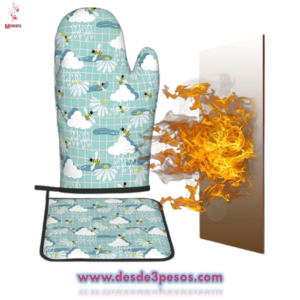 Guantes y Soportes para ollas de cocina, resistentes al calor 28 x 17cm en varios modelos
