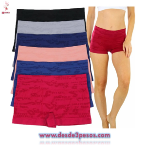 Boxer para Dama unitalla, Licra en colores talla 28 a una 34 aprox.