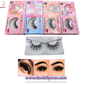 Par de Pestañas 8D Vision Pelo FAVOR BEAUTY caja con 10 piezas
